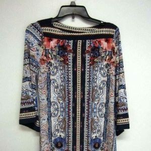 ECI Print Sheath Dress